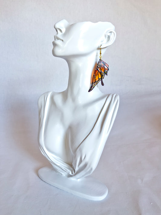 Earrings in Crystal Monarch Design