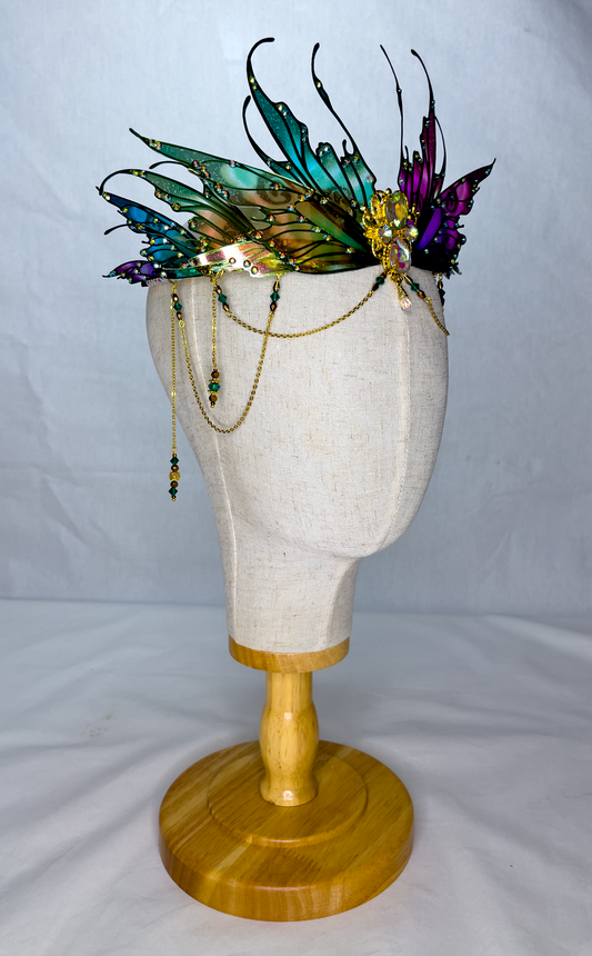 Crownbound: Scarlett (Green Butterfly Detail)