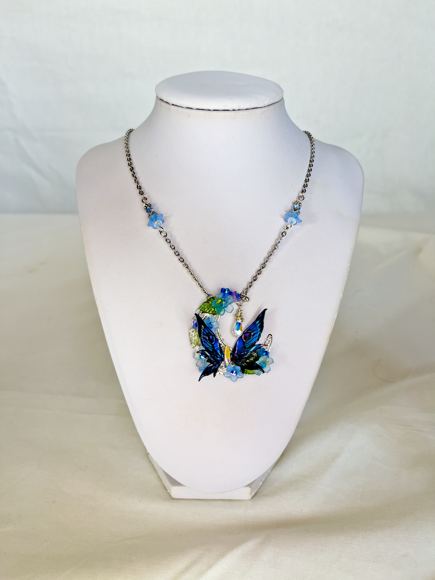 Rowan Companion Necklace (Blue Butterfly Detail)
