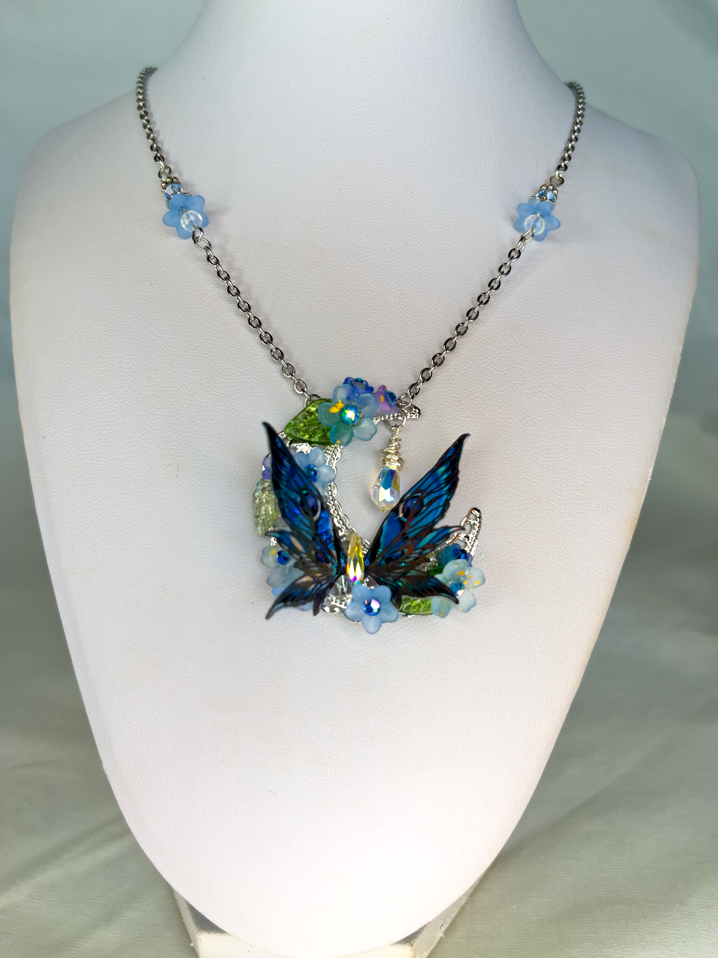 Rowan Companion Necklace (Blue Butterfly Detail)